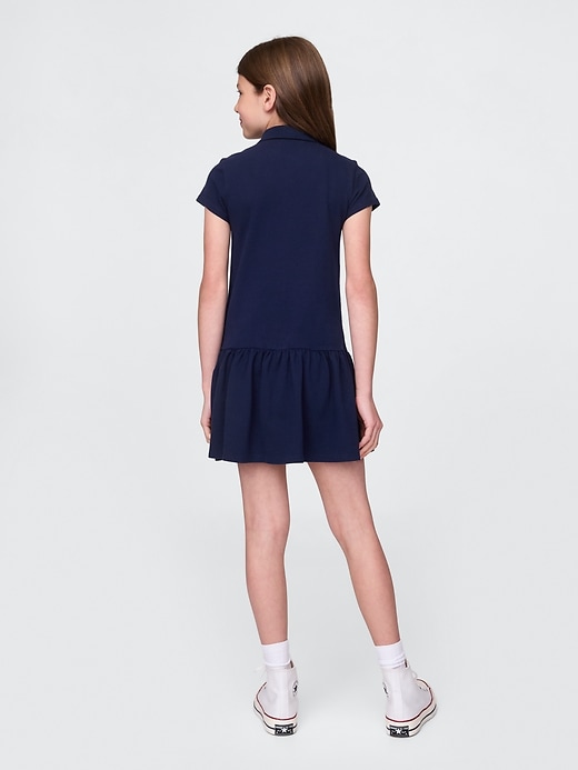 Image number 3 showing, Kids Uniform Drop-Waist Polo Dress