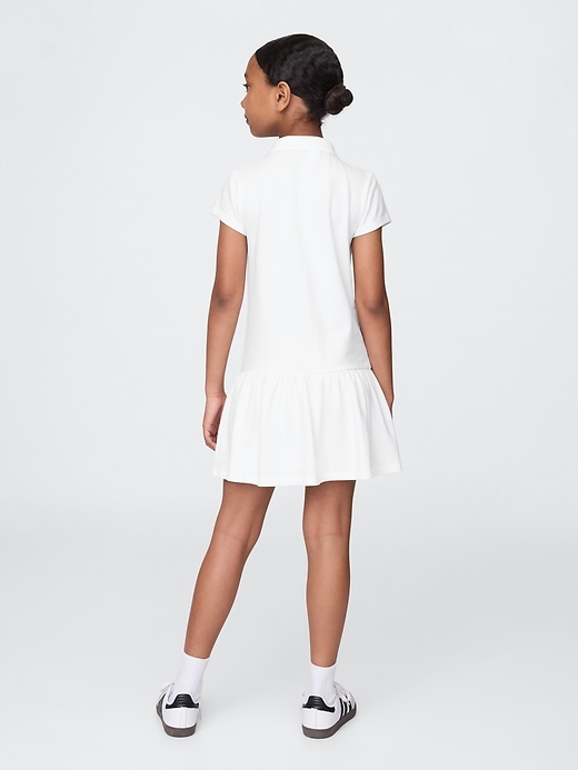 Image number 3 showing, Kids Uniform Drop-Waist Polo Dress