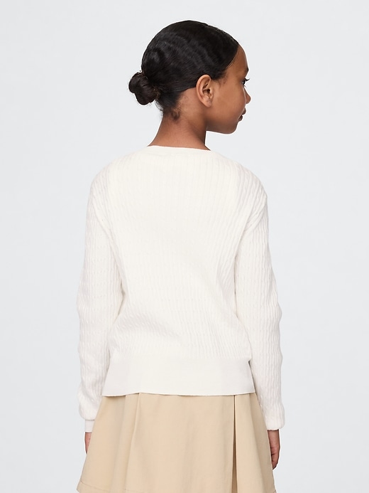 Image number 3 showing, Kids Uniform Cardigan Sweater