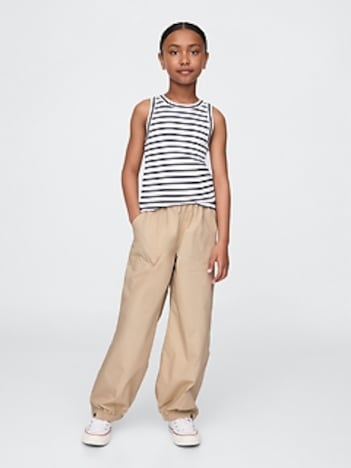 Kids Poplin Baggy Joggers