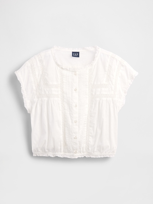 Image number 4 showing, Cropped Ruffle Pintuck Top