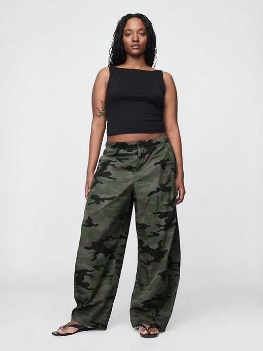 Image number 5 showing, Mid Rise Barrel Parachute Pants