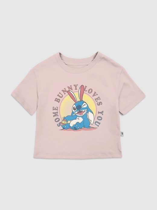 1 of 8 showing, with the color PRIMITIVE of product Toddler Disney Stitch Easter Bunny Graphic T-Shirt