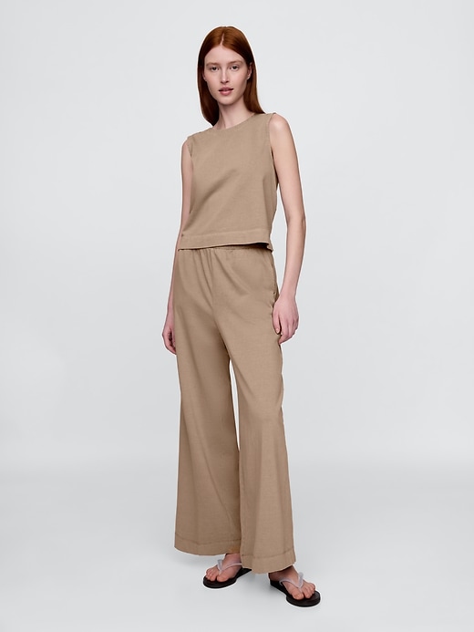 Image number 1 showing, Heavyweight Organic Cotton Wide-Leg Pants