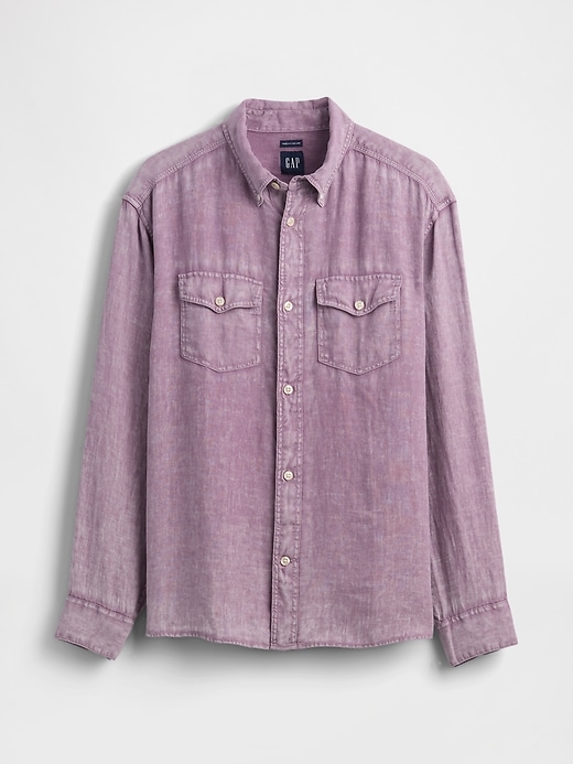 Image number 3 showing, 100% Linen Classic Shirt