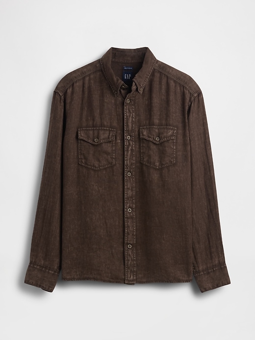 Image number 3 showing, 100% Linen Classic Shirt