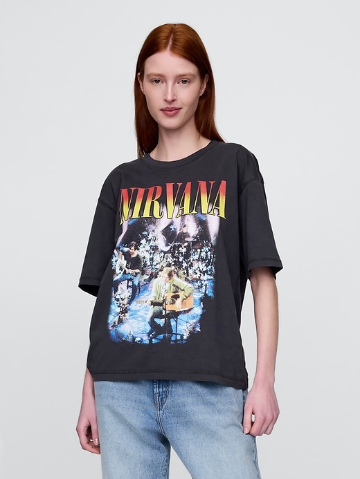 Image number 5 showing, Heavyweight Cropped Nirvana Graphic T-Shirt