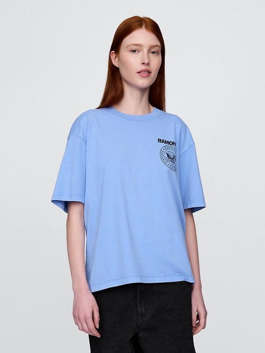 Image number 5 showing, Heavyweight Cropped Ramones Graphic T-Shirt