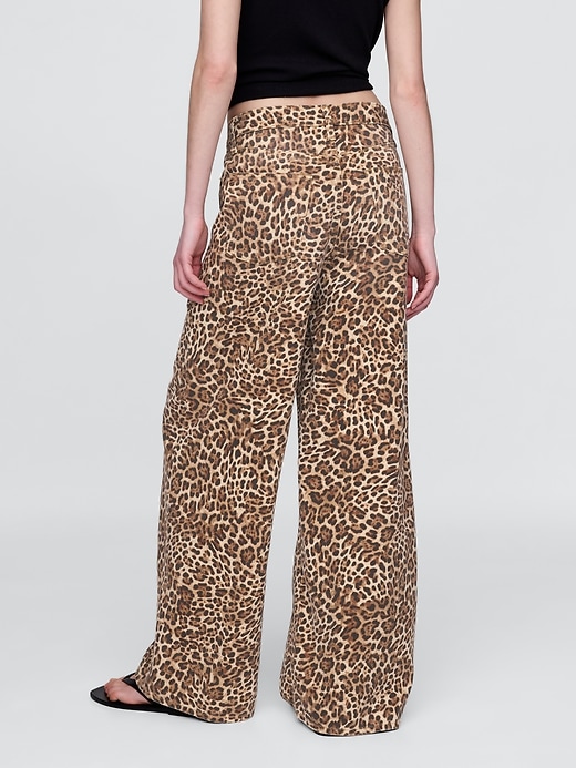 Image number 5 showing, Mid Rise UltraSoft Leopard Baggy Jeans
