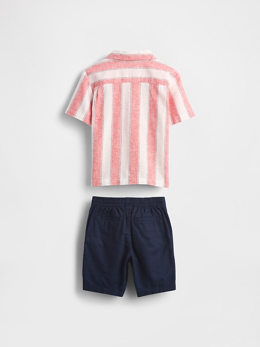 Image number 3 showing, Baby & Toddler Linen-Cotton Cabana Outfit Set
