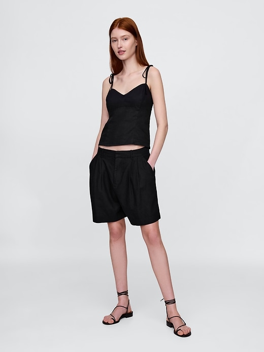 Image number 2 showing, Linen-Blend Tie-Strap Cami