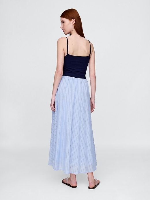 Image number 2 showing, Compact Jersey Mixed Media Maxi Dress