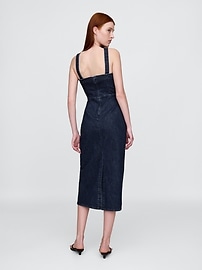 Denim Bodycon Midi Dress