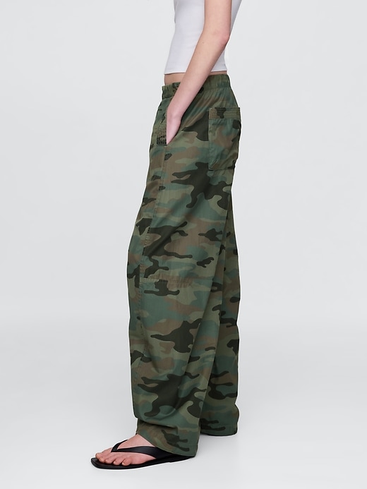 Image number 3 showing, Mid Rise Barrel Parachute Pants