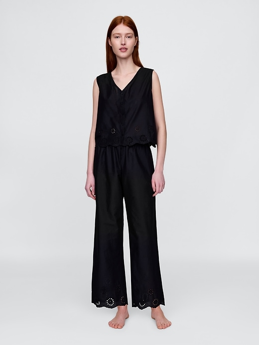 Image number 1 showing, Eyelet Hem PJ Pants