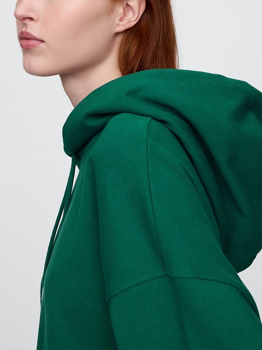 Image number 4 showing, French Terry Cropped Oversized Hoodie