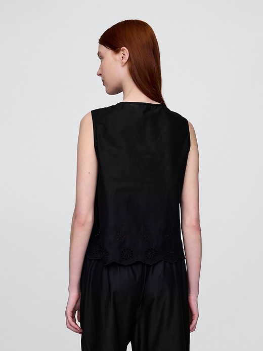 Image number 3 showing, Eyelet Hem PJ Top