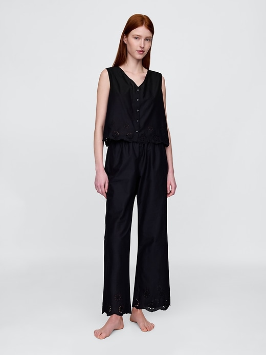 Image number 2 showing, Eyelet Hem PJ Top