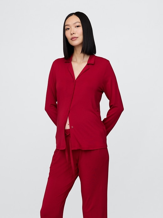 Image number 1 showing, Maternity Modal PJ Shirt