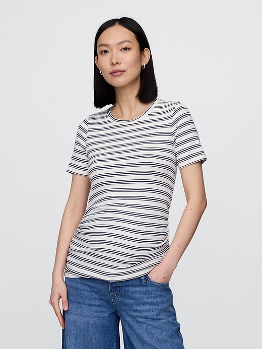 Image number 1 showing, Maternity Modern Crewneck T-Shirt