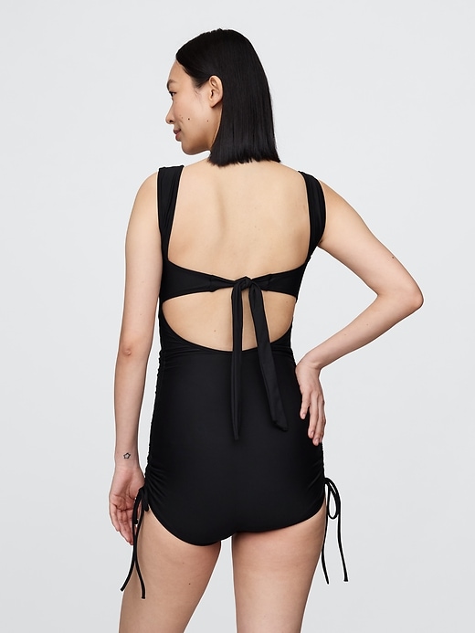 Image number 2 showing, Maternity Tie-Back One-Piece Swimsuit
