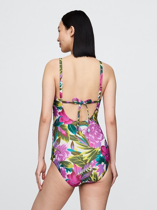 Image number 2 showing, Maternity Square Neck One-Piece Swimsuit