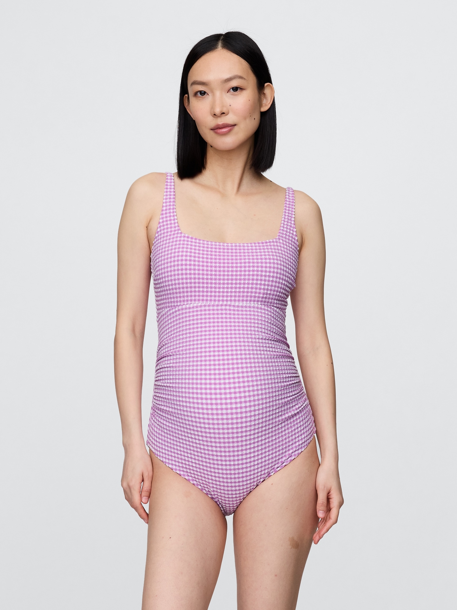 Maternity Square Neck One-Piece Swimsuit