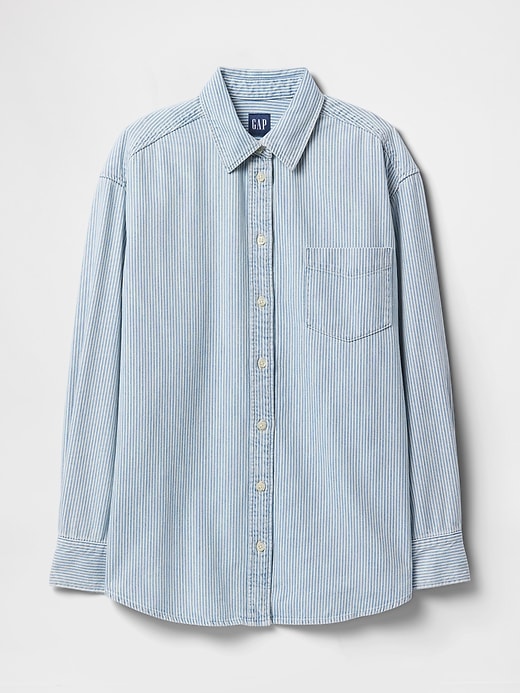 Image number 6 showing, Denim Stripe Big Shirt