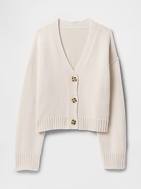 Cropped V-Neck Cardigan