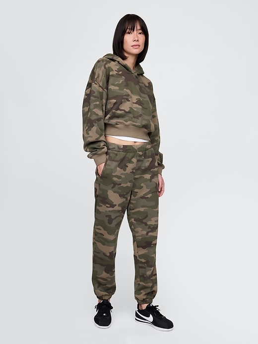 Image number 5 showing, VintageSoft Cropped Camo Hoodie
