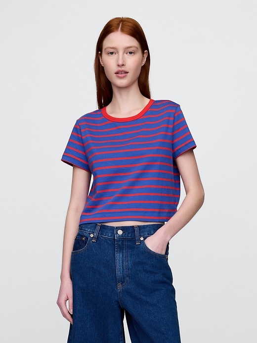 Image number 1 showing, Organic Cotton VintageSoft Cropped T-Shirt