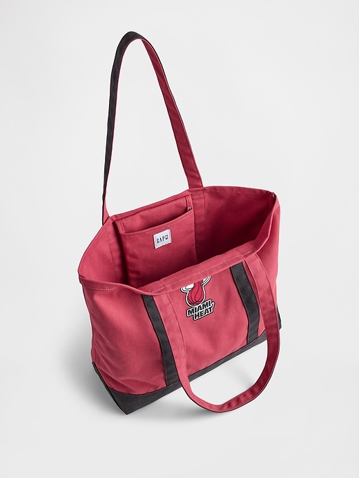 Image number 3 showing, NBA Miami Heat Logo Tote Bag