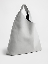Vegan Suede Slouchy Tote Bag