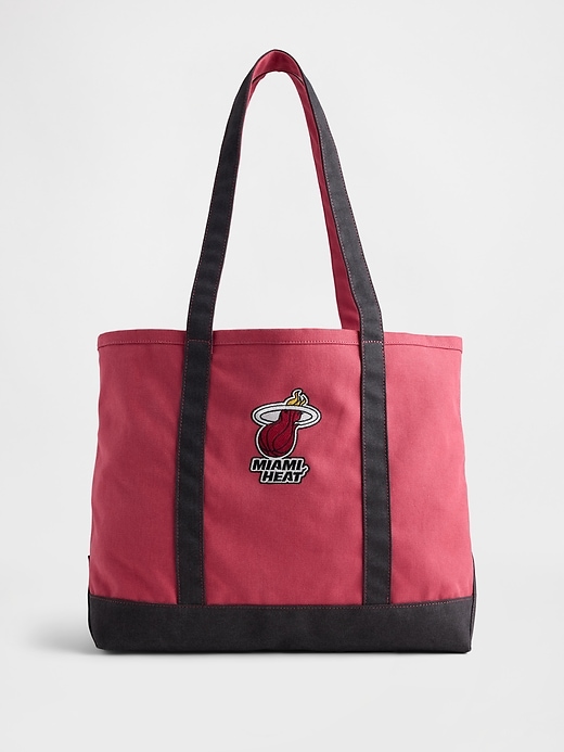 Image number 1 showing, NBA Miami Heat Logo Tote Bag