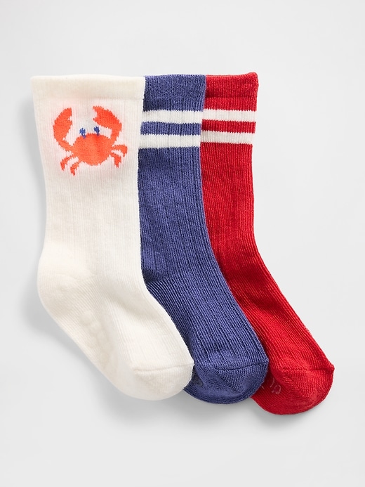 View large product image 1 of 1. Baby First Favorites Crew Socks (3-Pack)
