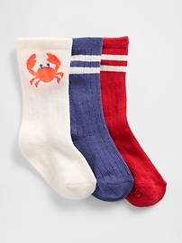View large product image 1 of 1. Baby First Favorites Crew Socks (3-Pack)