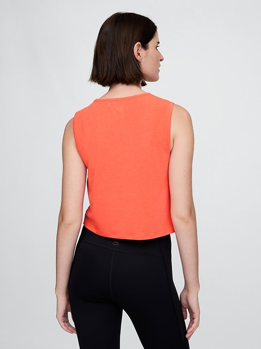 Image number 2 showing, GapFit Breathe Cropped Muscle Tank Top