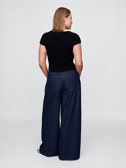 Image number 6 showing, Curvy Mid Rise UltraSoft Baggy Jeans