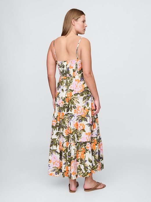 Image number 5 showing, Tie-Front Tiered Maxi Dress