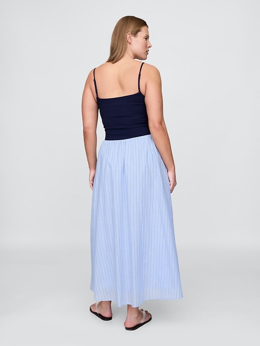 Image number 5 showing, Compact Jersey Mixed Media Maxi Dress
