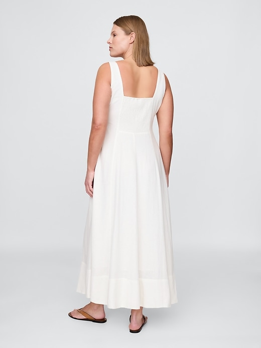 Image number 6 showing, Linen-Blend Square-Neck Maxi Dress