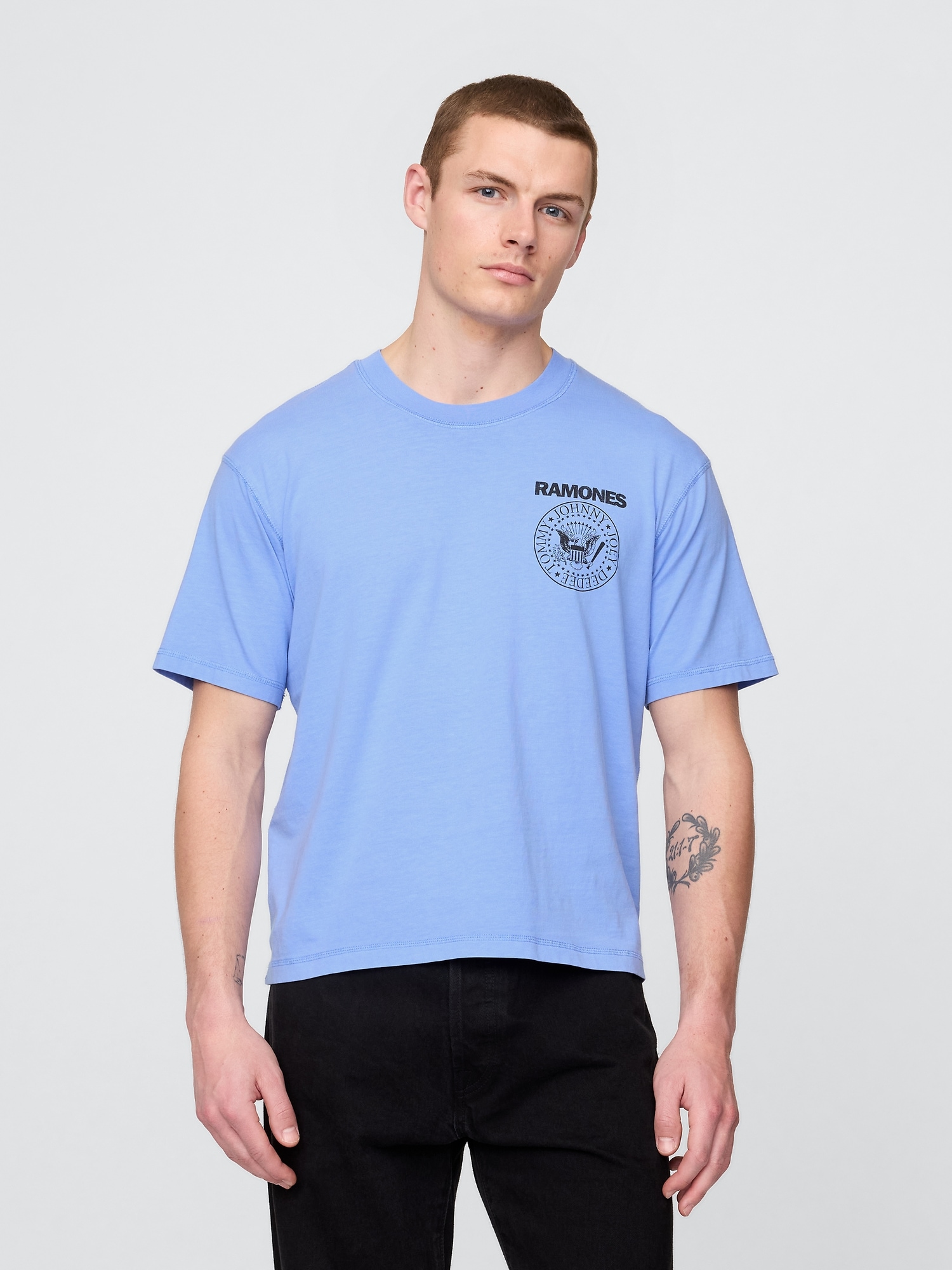 Heavyweight Cropped Ramones Graphic T-Shirt