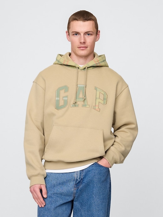 Image number 1 showing, VintageSoft Plaid Arch Logo Hoodie