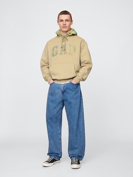 Image number 2 showing, VintageSoft Plaid Arch Logo Hoodie