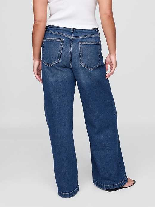 Image number 7 showing, Curvy High Rise Stride Wide-Leg Jeans