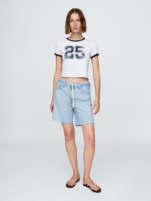Image number 3 showing, Cropped Graphic T-Shirt