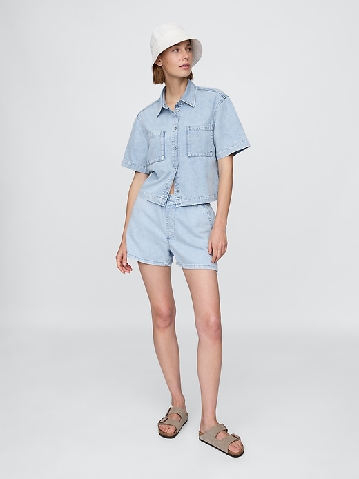 Image number 7 showing, Mid Rise UltraSoft Easy Denim Boxer Shorts