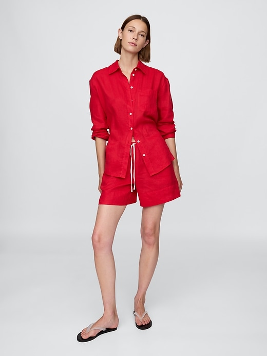 Image number 6 showing, 100% Linen Easy Shorts