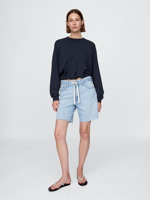 Image number 2 showing, Heavyweight French Terry Bubble-Hem Sweatshirt