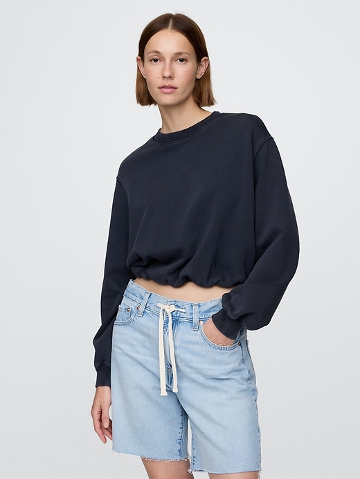 Image number 1 showing, Heavyweight French Terry Bubble-Hem Sweatshirt